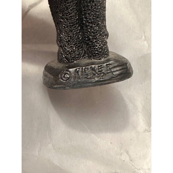 Vintage Michael Ricker Pewter Cowboy  Sheriff Boy With Bear Figurine - Picture 6 of 10